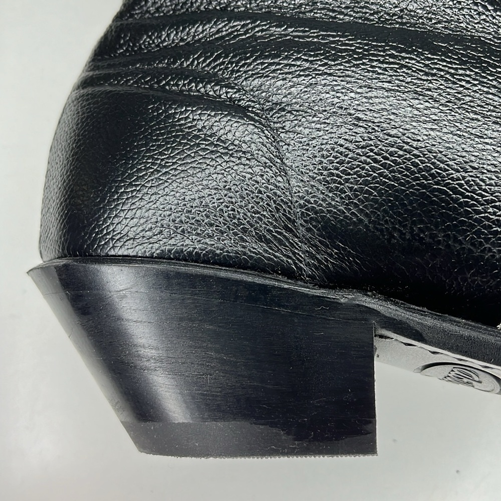 Abilene Sage Western Black Dress Boots Round Toe Zipper Side Men’s US 7.5 D - Picture 10 of 14